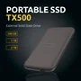 Intenso TX500 SSD Externo 500GB USB Tipo C 3.2 Gen 2 - Resistente a Golpes, Compacto, Hasta 1000MB/s, Color Marrón