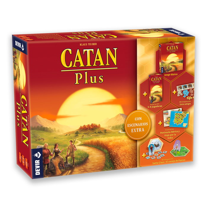Devir Catan Plus con Expansiones y Escenarios para 3-6 Jugadores Devir Catan Plus con Expansiones y Escenarios para 3-6 Jugadores
