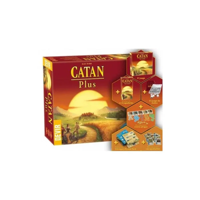 Devir Catan Plus con Expansiones y Escenarios para 3-6 Jugadores Devir Catan Plus con Expansiones y Escenarios para 3-6 Jugadores