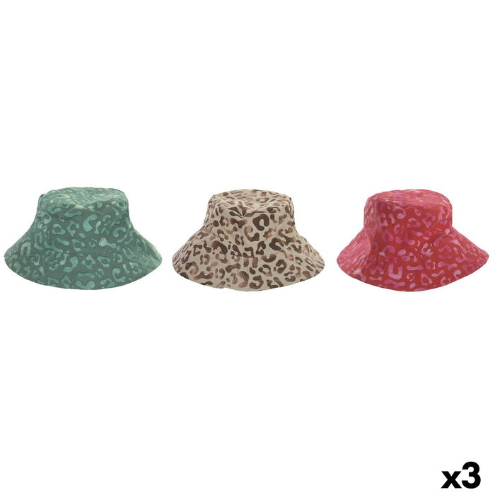 DKD Home Decor Surtido de 3 Gorros de Algodón y Poliéster Kenya