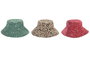 DKD Home Decor Surtido de 3 Gorros de Algodón y Poliéster Kenya