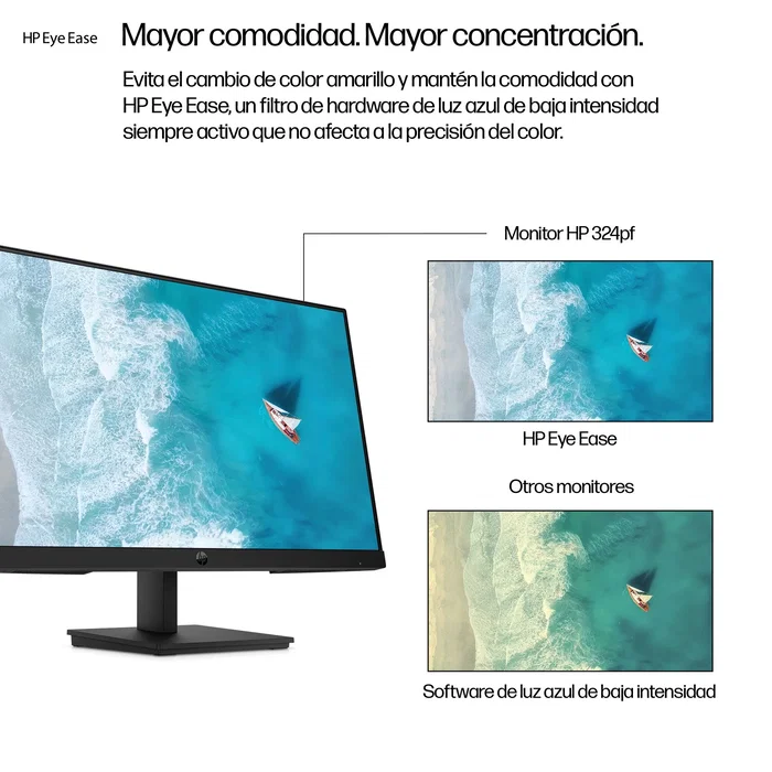 HP Monitor Series 3 Pro 23.8" FHD IPS 100Hz para Oficina Negro, Pantalla 60.5 cm (1920x1080), Low Blue Light, VESA, con HDMI/DP/VGA, Ref: 324pf 9u5j5ut