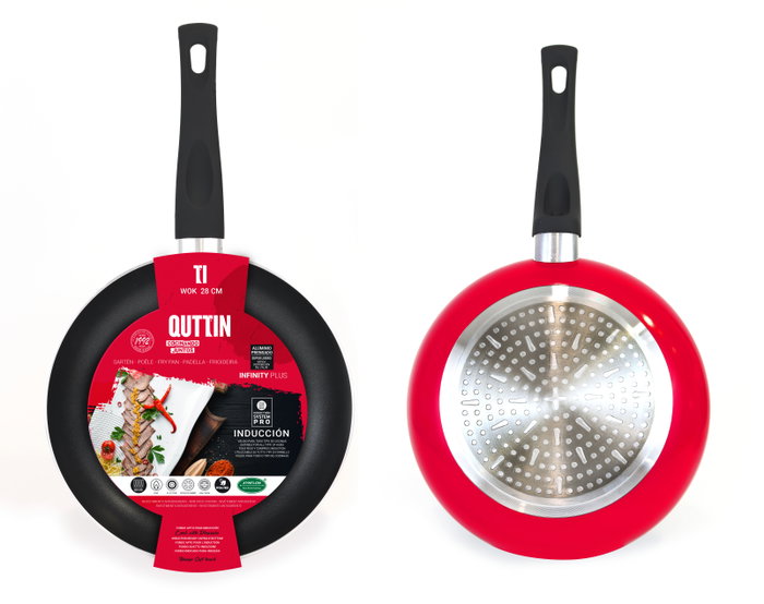 Quttin Sartén Wok Roja Infinity 28,3 cm Quttin Sartén Wok Roja Infinity 28,3 cm