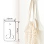 Hantums Pack de 3 Perchas Medianas Adhesivas Cromadas 26x43mm