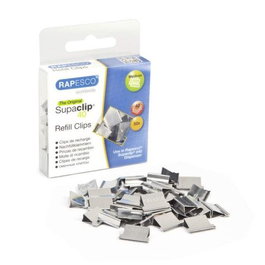 RAPESCO Clips para Supaclip 40 Plateados Caja de 50