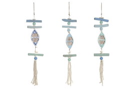 DKD Home Decor Decoración Colgante Albasia 10x2x50 Surtida