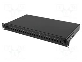 LANBERG Panel de conexión de fibra óptica 24 puertos para rack 19 pulgadas