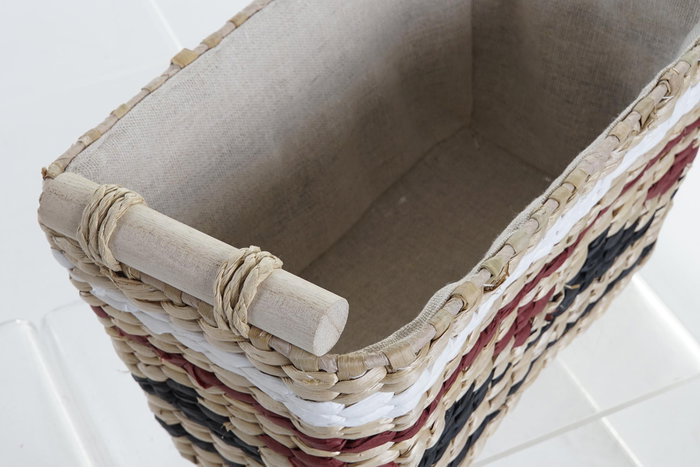 DKD Home Decor Cesta Colonial Set de 3 Natural Granate 27 x 24 x 39 cm Fibra Poliester DKD Home Decor Cesta Colonial Set de 3 Natural Granate 27 x 24 x 39 cm Fibra Poliester