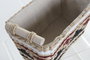 DKD Home Decor Cesta Colonial Set de 3 Natural Granate 27 x 24 x 39 cm Fibra Poliester