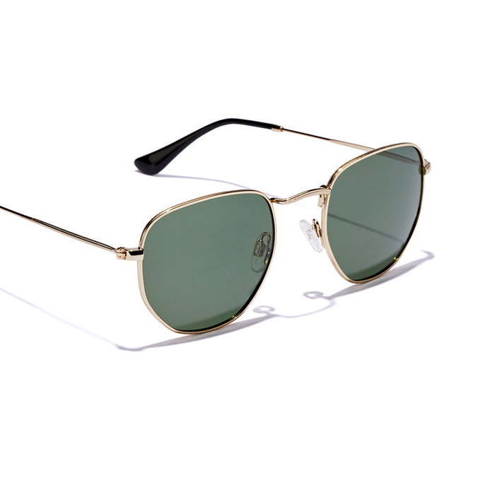 Hawkers Gafas de Sol DRIVE Polarized Gold Green Protección UV Montura Acero Inoxidable