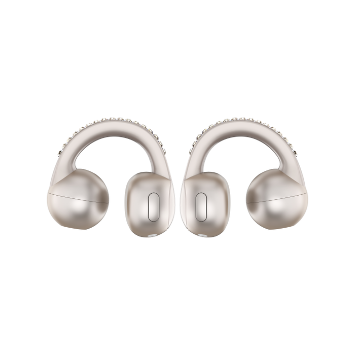 Motorola Moto Buds Loop Auriculares Inalámbricos Clip Oreja Open-Ear Bluetooth 5.0 - Sound by Bose, Reducción Activa de Ruido, 8h Batería, Resistente al Agua, Color Beige French Oak