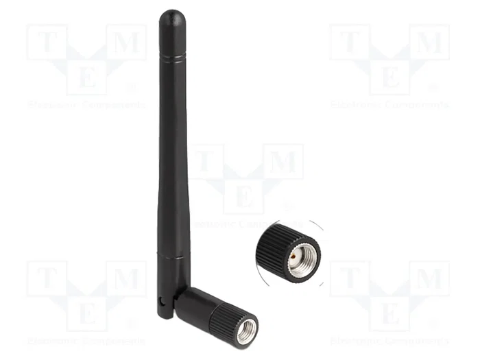 DeLOCK 90150 Antena de red omnidireccional RP-SMA 2 dBi Negra DeLOCK 90150 Antena de red omnidireccional RP-SMA 2 dBi Negra