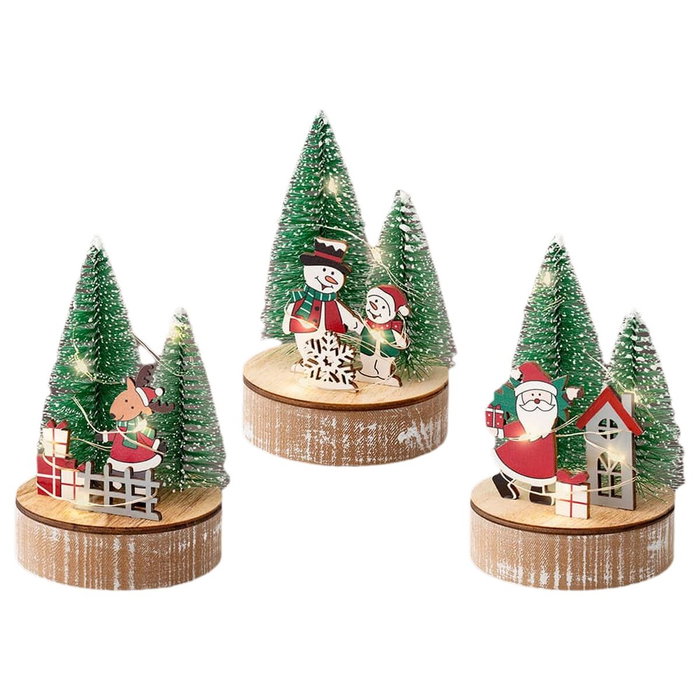 Lumineo Figura decorativa motivos navideños con led, modelos surtidos, ø8 x 12 cm