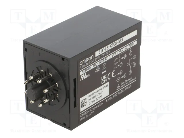 OMRON 61F-LS-CP08-SRA Relé de monitorización de nivel para líquido conductivo OMRON 61F-LS-CP08-SRA Relé de monitorización de nivel para líquido conductivo