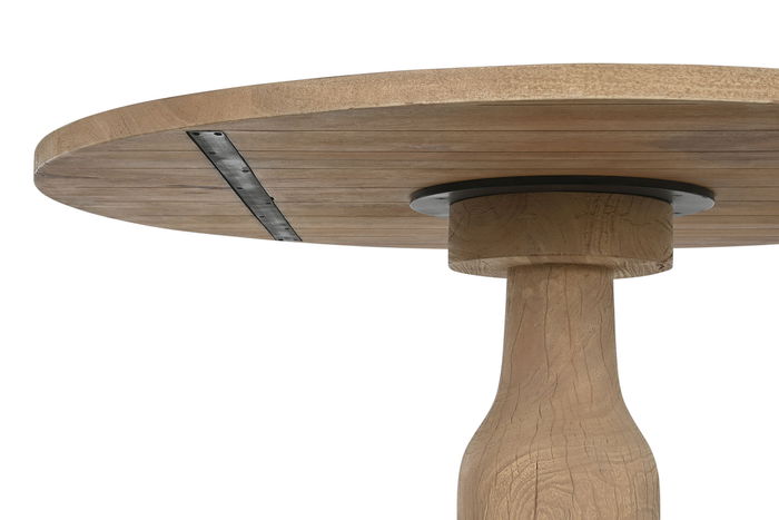 DKD Home Decor Mesa Comedor 2c24 Mango 140 x 140 x 76 cm