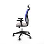 PIQUERAS Y CRESPO Silla de oficina Motilla con mecanismo Sincro/Traslack Blanco/Azul