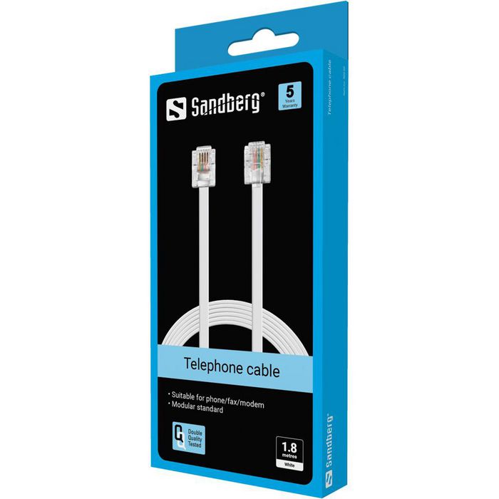 Sandberg Cable Telefónico RJ11-RJ11 1.8 m
