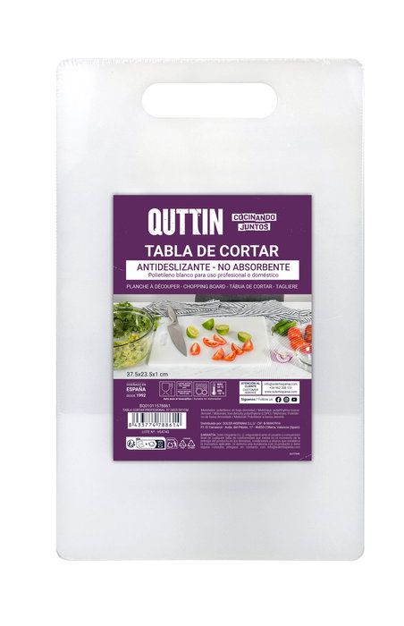 Quttin Tabla Cortar Profesional 37.5 cm x 23.5 cm (12 Unidades)
