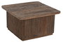 DKD Home Decor Mesa Centro Alpino Marron Madera Reciclada 70 x 70 x 39 cm