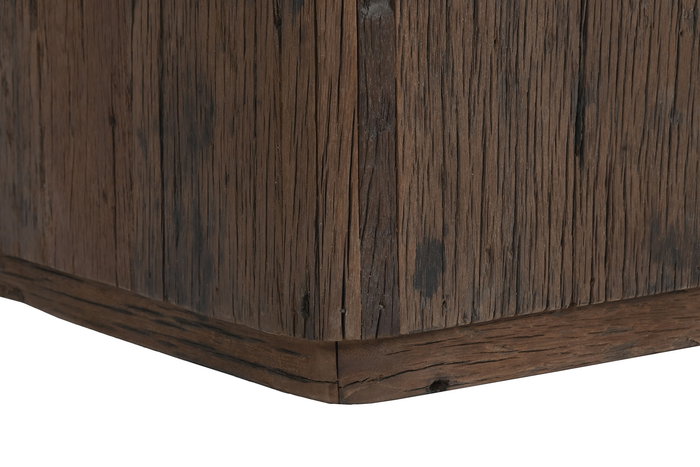 DKD Home Decor Mesa Centro Alpino Marron Madera Reciclada 70 x 70 x 39 cm