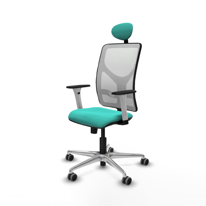 PIQUERAS Y CRESPO Silla de oficina Motilla Turquesa y Blanco PIQUERAS Y CRESPO Silla de oficina Motilla Turquesa y Blanco