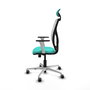 PIQUERAS Y CRESPO Silla de oficina Motilla Turquesa y Blanco