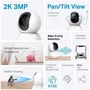 Tp-Link Cámara IP WiFi Tapo TC71 Pan Tilt 2K 3MP Audio Bidireccional Visión Nocturna 360° H 114° V Compatible con Alexa y Google Home