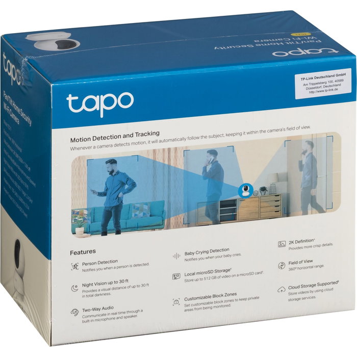 TP-Link Tapo TC71 Cámara de Vigilancia Wi-Fi 2K con Movimiento 360º TP-Link Tapo TC71 Cámara de Vigilancia Wi-Fi 2K con Movimiento 360º