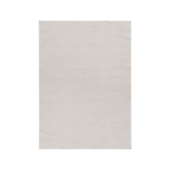 Alfombra Geométrico Beige Viscosa 160 X 230 cm Alfombra Geométrico Beige Viscosa 160 X 230 cm