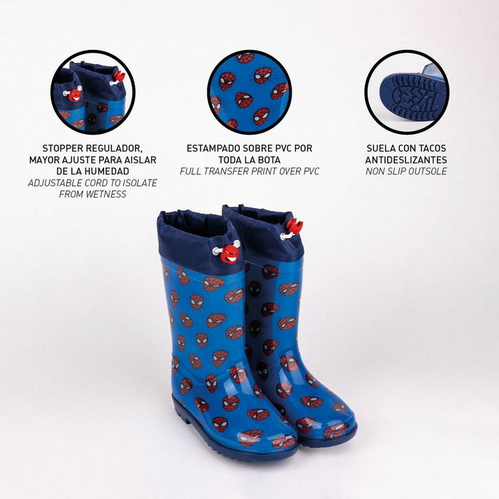 Cerdá Botas de Lluvia Spiderman Azul para Niños, Talla 32 Cerdá Botas de Lluvia Spiderman Azul para Niños, Talla 32