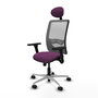 PIQUERAS Y CRESPO Silla de oficina Zulema con mecanismo Sincro, Morado y Gris