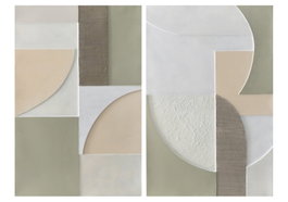DKD Home Decor Cuadro Lienzo MDF Abstracto 3D, Pack de 2 unidades