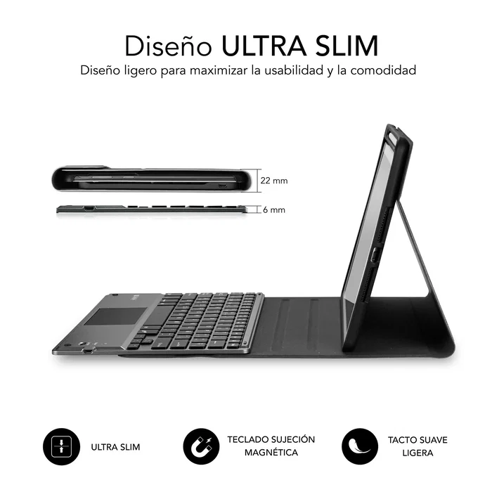 Subblim Funda KeyTab Pro BT Touchpad para iPad 10,9/11 pulgadas, Negra