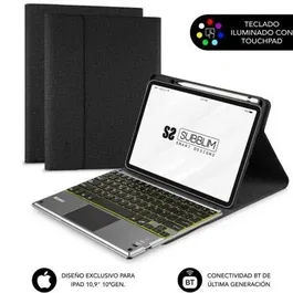 Subblim Funda con Teclado Retroiluminado SUBKT4-BTPI03 para iPad 10.9" 10a Gen Negra con Touchpad y Bluetooth