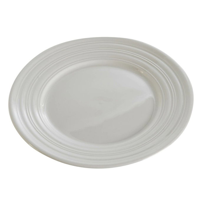 DKD Home Decor Set de 4 Platos de Porcelana Blanca 19x19x2 cm DKD Home Decor Set de 4 Platos de Porcelana Blanca 19x19x2 cm