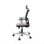 PIQUERAS Y CRESPO Silla de oficina Yunquera con mecanismo Sincro/Traslack Blanco y Negro