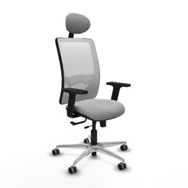 PIQUERAS Y CRESPO Silla de oficina Zulema Gris claro y Blanco