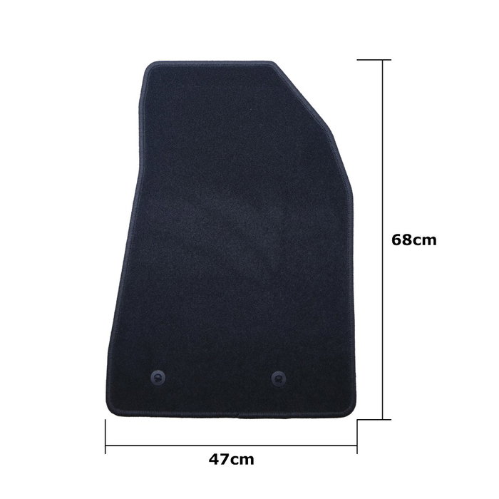 OCC Design Alfombra a Medida para Alfa Romeo Giulietta (2010-2019) 5 Piezas con Ribete Azul OCCAR0012BL