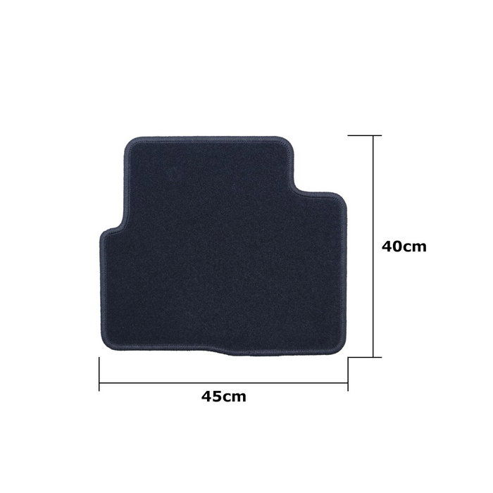 OCC Design Alfombra a Medida para Alfa Romeo Giulietta (2010-2019) 5 Piezas con Ribete Azul OCCAR0012BL