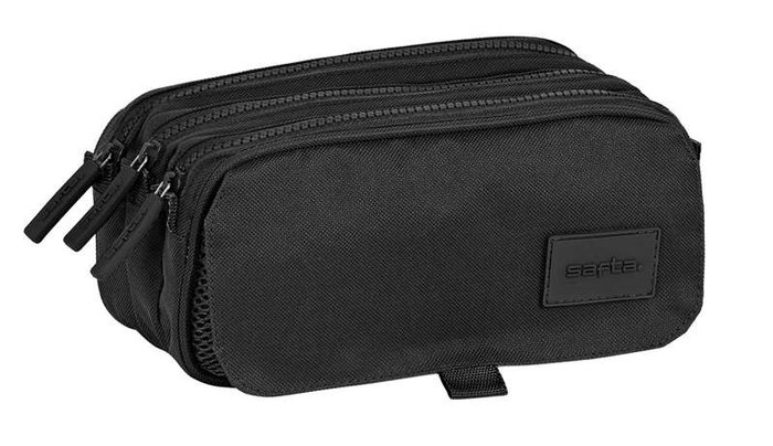Safta Portatodo Triple Big Basic Negro 21,5x10x8cm Español