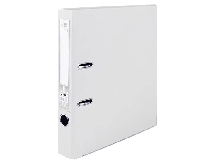 Liderpapel Archivador de Palanca A4 Documenta Forrado PVC con Rado Lomo 52mm Blanco Compresor Metálico