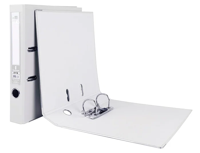 Liderpapel Archivador de Palanca A4 Documenta Forrado PVC con Rado Lomo 52mm Blanco Compresor Metálico
