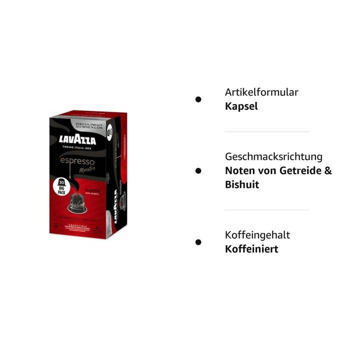Lavazza Espresso Maestro Clásico para cafeteras Nespresso, Caja de 30