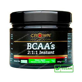 CROWN SPORT NUTRITION Bcaas Instant Manzana Verde 210 G (30 Porciones) 2:1:1