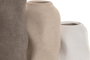 DKD Home Decor Set de 3 Jarrones de Gres Orgánico Rugoso