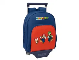 Safta Mochila 609 con Carro 705 Super Mario Mamma Mia Escolar 340x280x100 mm