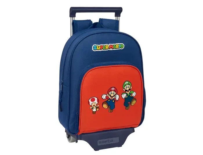 Safta Mochila 609 con Carro 705 Super Mario Mamma Mia Escolar 340x280x100 mm Safta Mochila 609 con Carro 705 Super Mario Mamma Mia Escolar 340x280x100 mm