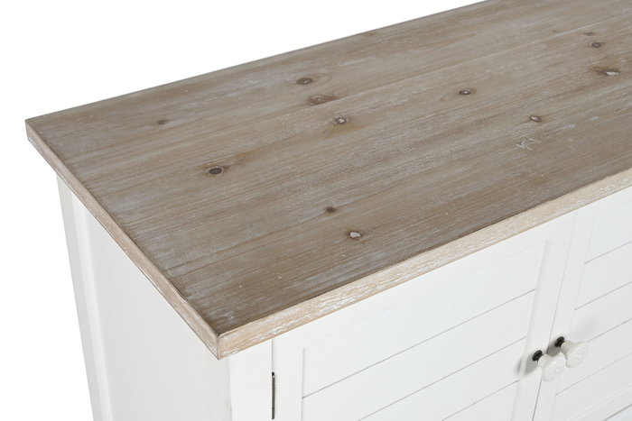 DKD Home Decor Buffet de Abeto y MDF Blanco 160x40x86 cm DKD Home Decor Buffet de Abeto y MDF Blanco 160x40x86 cm