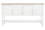 DKD Home Decor Buffet de Abeto y MDF Blanco 160x40x86 cm