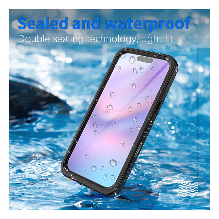 4smarts Funda Impermeable Stark para Apple iPhone 17 Air 6.6" Negro Transparente